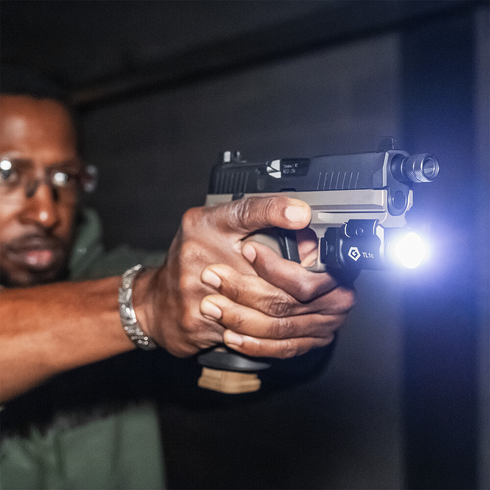 GRITR Compact Weapon Light w/ Tungsten Finish for Pistols & Rifles