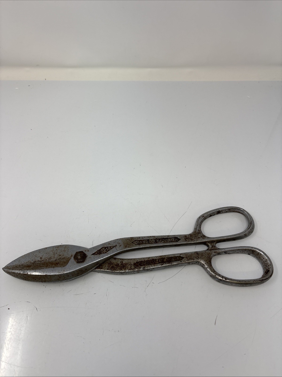VTG Diamalloy Duluth DS-12 Forged Tin Snips Scissors 12” Metal Shears USA Rare