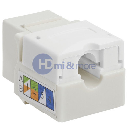 2x Cat5E Punch Down Keystone Jack RJ45 CAT5 White