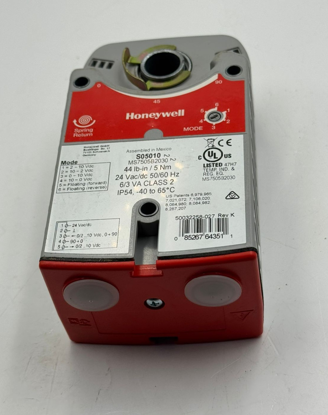 HONEYWELL S05010-Direct Coupled Actuator