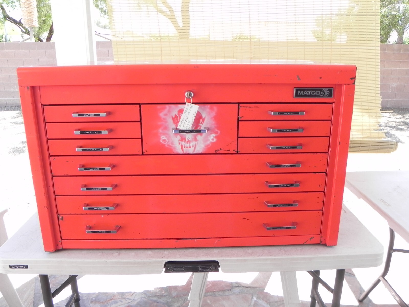 Matco MB1010 11 Drawer HUGE Flip Top Heavy Duty Road Chest 36'' W x 21'' D 1982