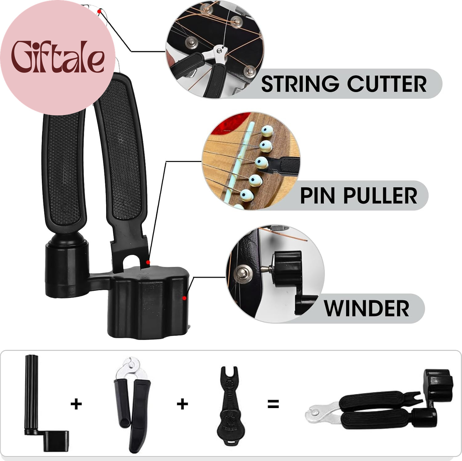85PCS Guitar Accessories Kit, Include Acoustic Strings,Tuner,Capo,String Winder&