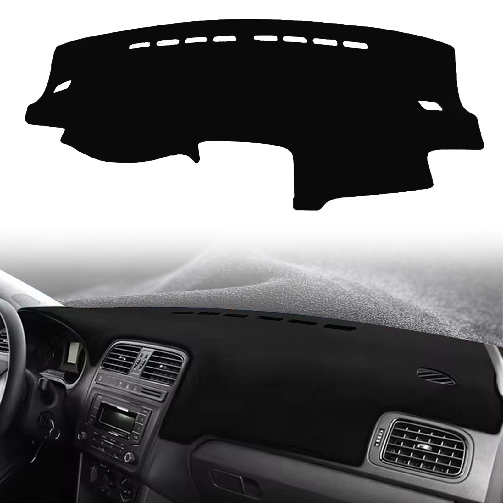 for Volkswagen VW POLO MK5 2009~2017 6R 6C LHD Dashboard Pad dashmat Car Flannel