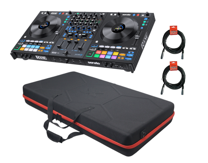 Rane FOUR Advanced 4-Channel Stems DJ Controller + Carry Bag & XLRs