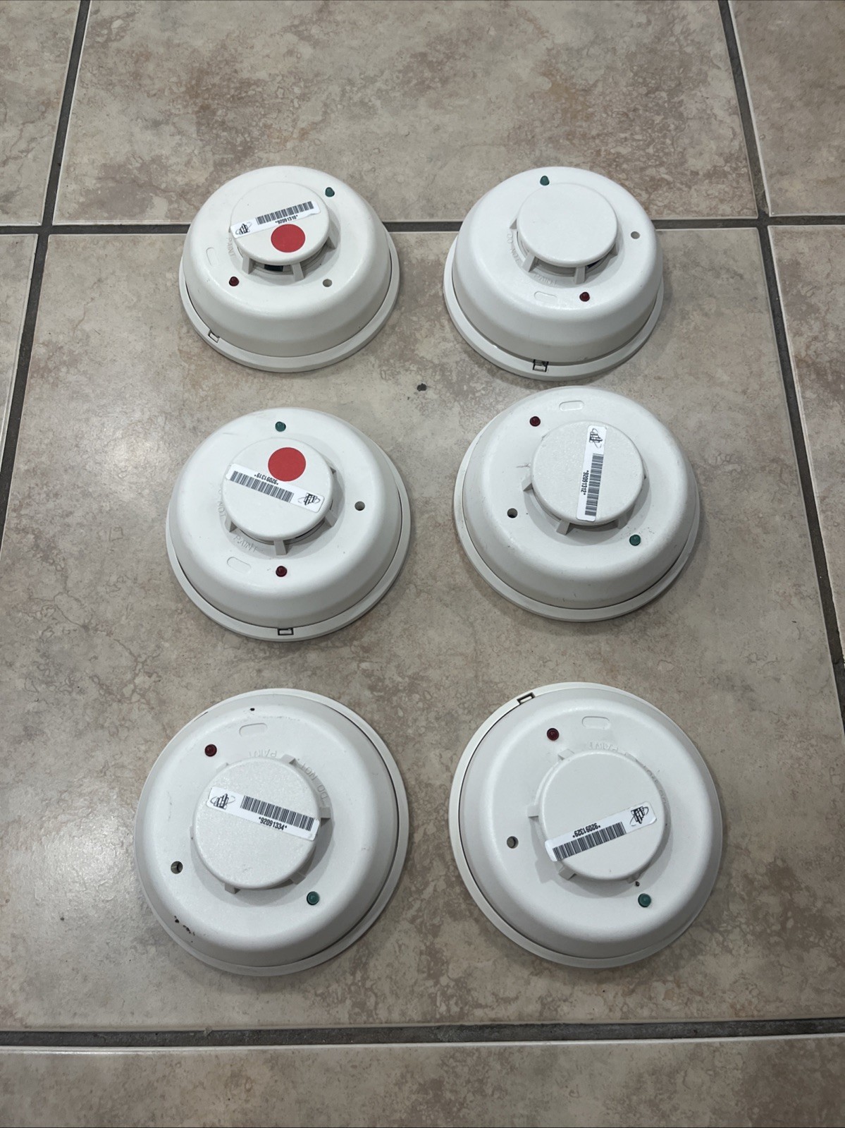 6 System Sensor 4WTR-B Smoke Detector - White