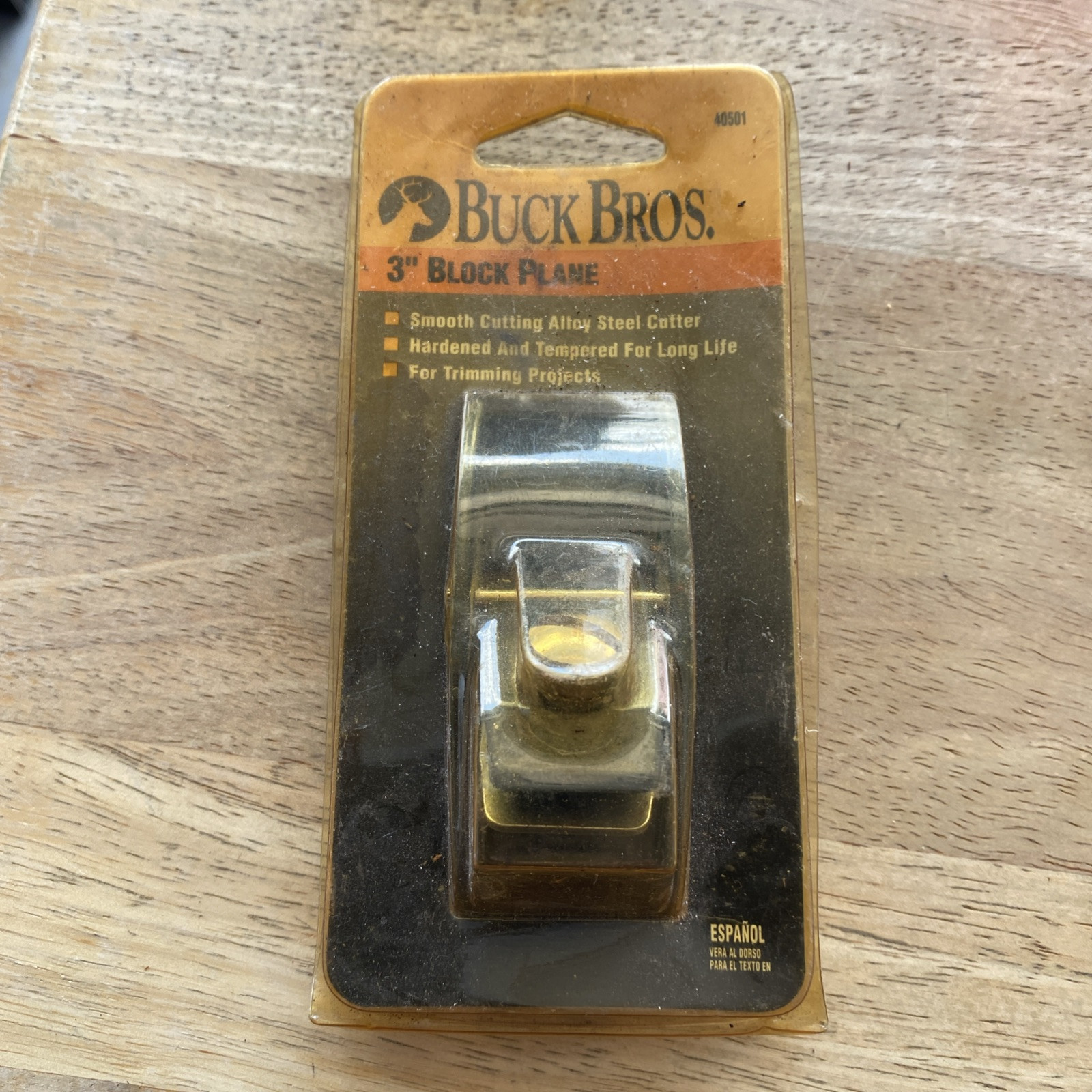 BuckBros 3" Block Plane Alloy Steel Cutter - Hardened Tempered-NEW SEALED!!!!!