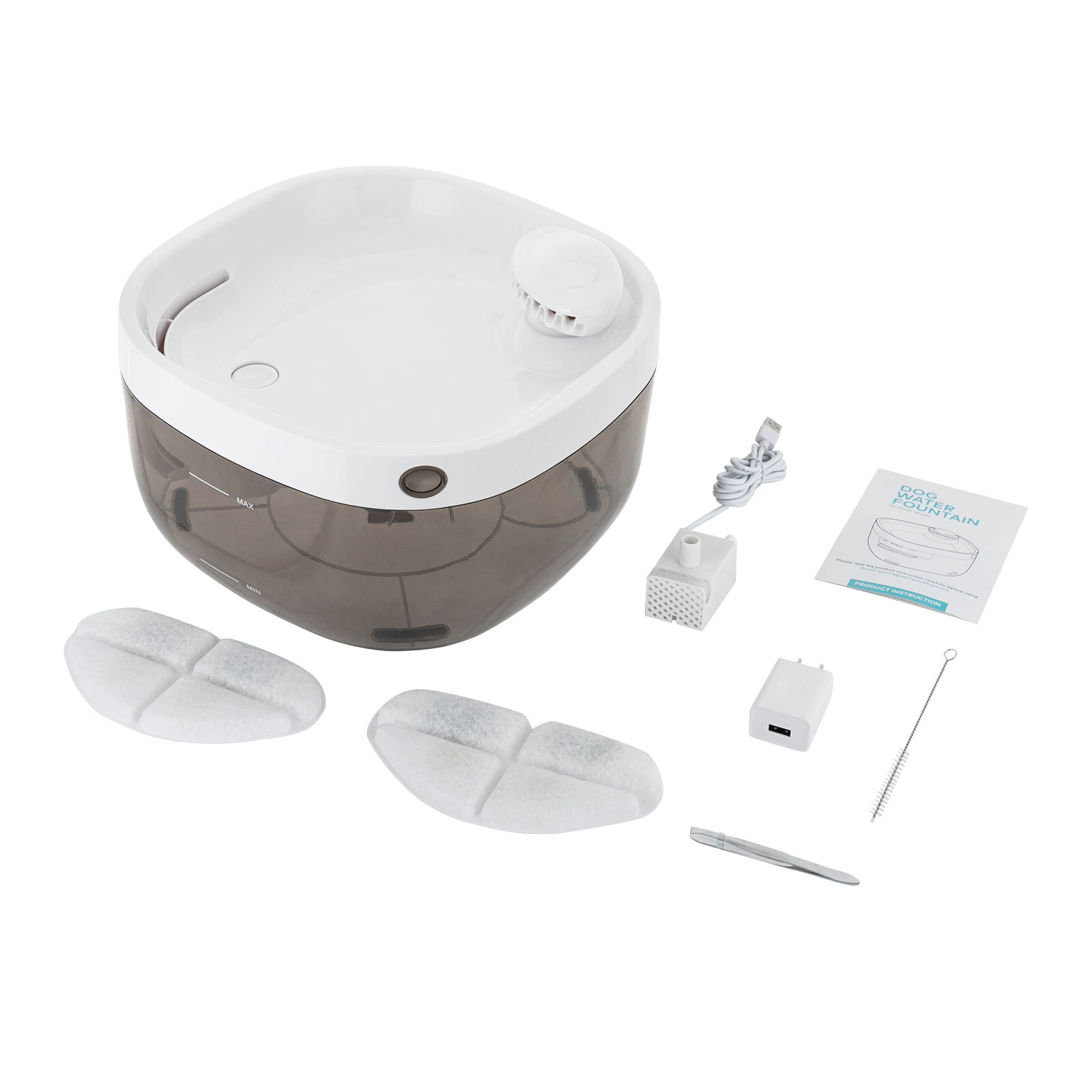 Modern Cat Water Fountain Pet Water Fountain Cat Drinking Fountain CYD003 White