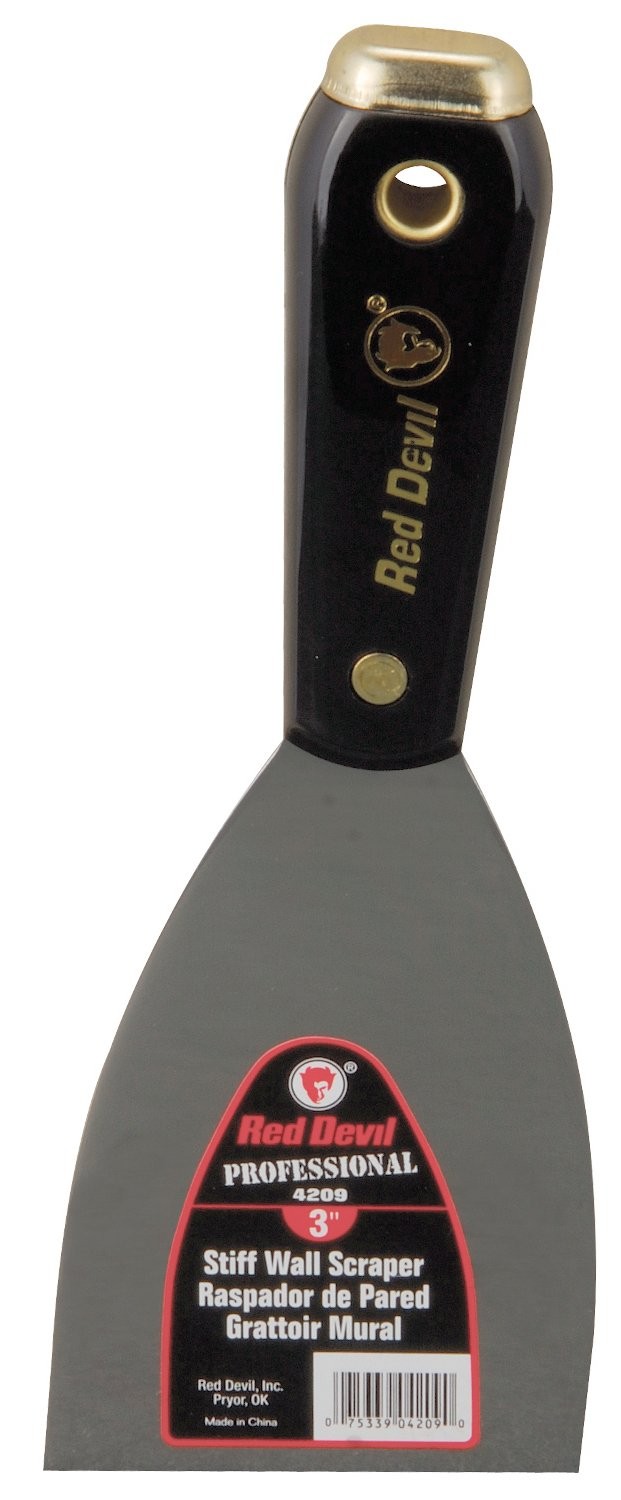 4209 3" Stiff Wall Scraper , Black , 3 Inch