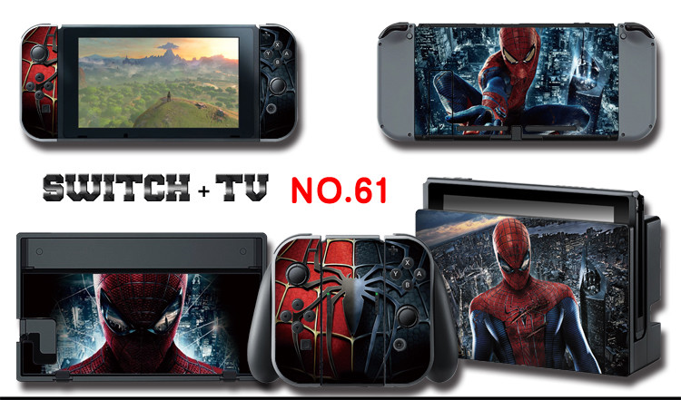 Vinyl Decal Skin Sticker Protector for Nintendo Switch Spiderman