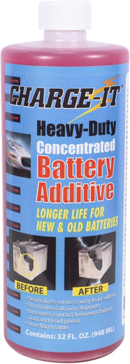 Charge-It Battery Additive Heavy-Duty Concentrate 32 fl oz, Desulfator, React...