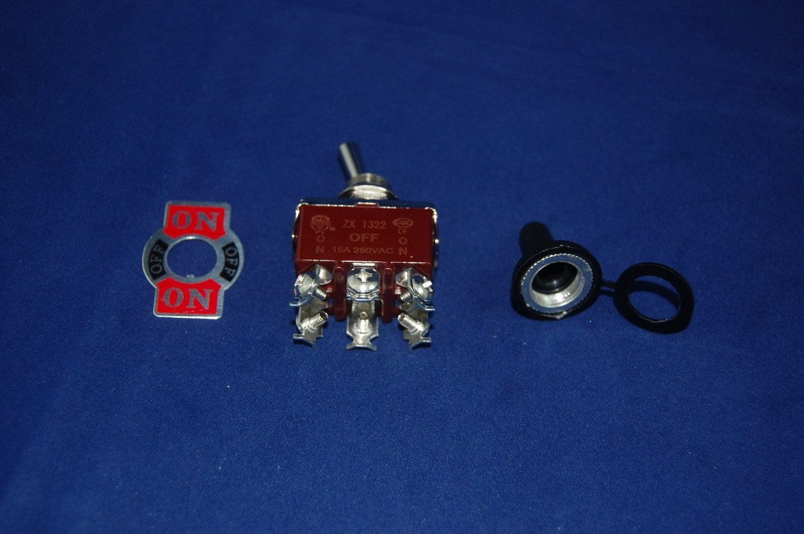 2PCS 6PIN ON-OFF-ON Toggle Switch 15A Screw Termianls water proof