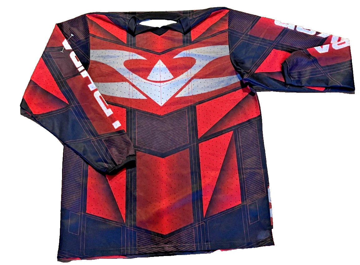 Valken "Fate" Paintball Jersey Men’s XL Black & Red Long Sleeve Shirt