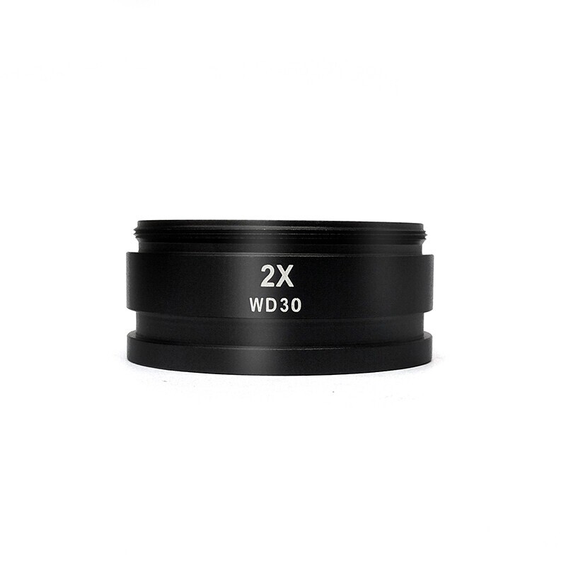 1PC M48*0.75 2X Auxiliary Lens WD30 Barlow Objective Lens for Stereo Microscope