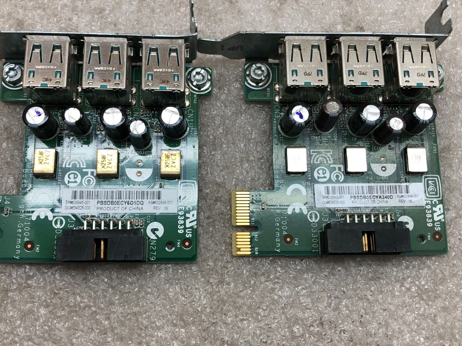 LOT OF 2 - HP rp5800 3-Port, 12v, USB Card 640269-001 640274-001 FREE SHIPPING!!