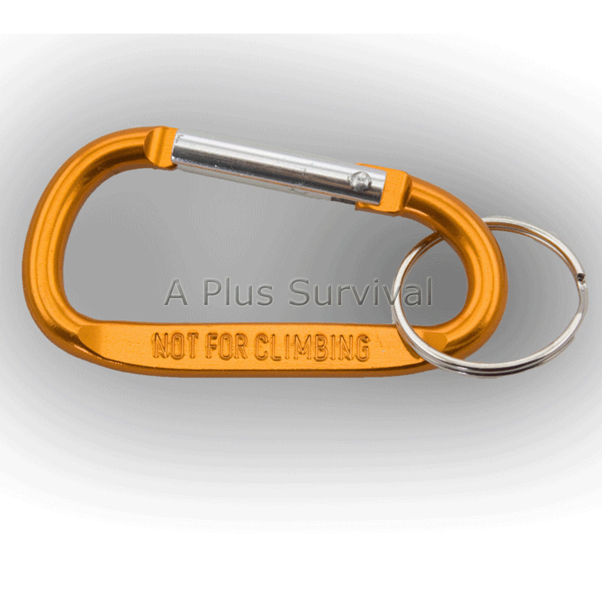 2 Pack Small Carabiner Keychain Backpack Belt Camping Survival Kit - Orange