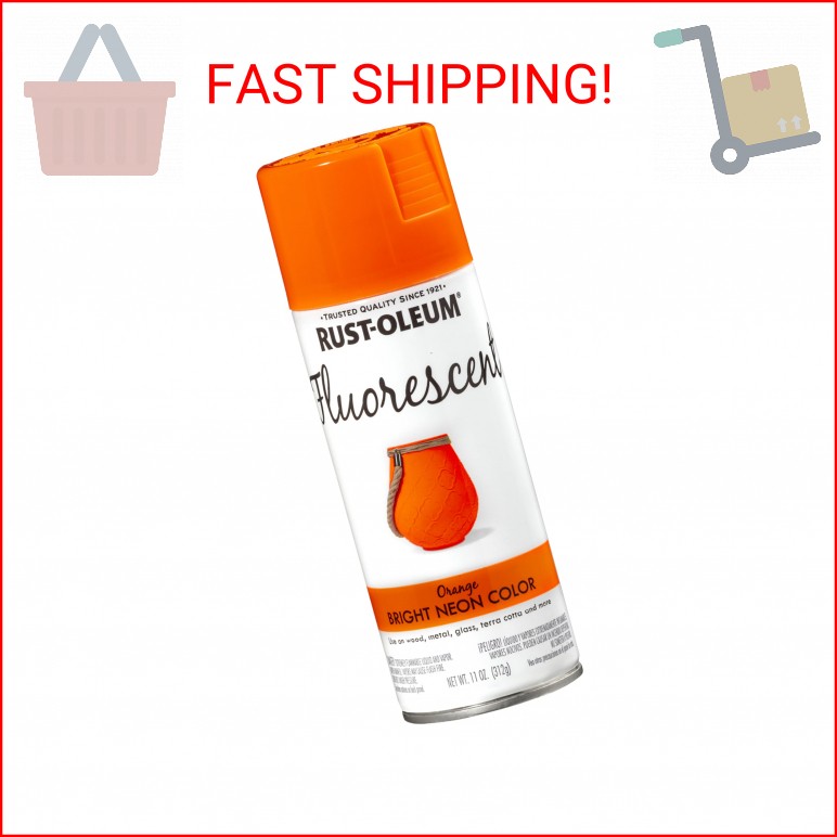 Rust-Oleum 342568 Specialty Fluorescent Spray Paint, 11 oz, Orange