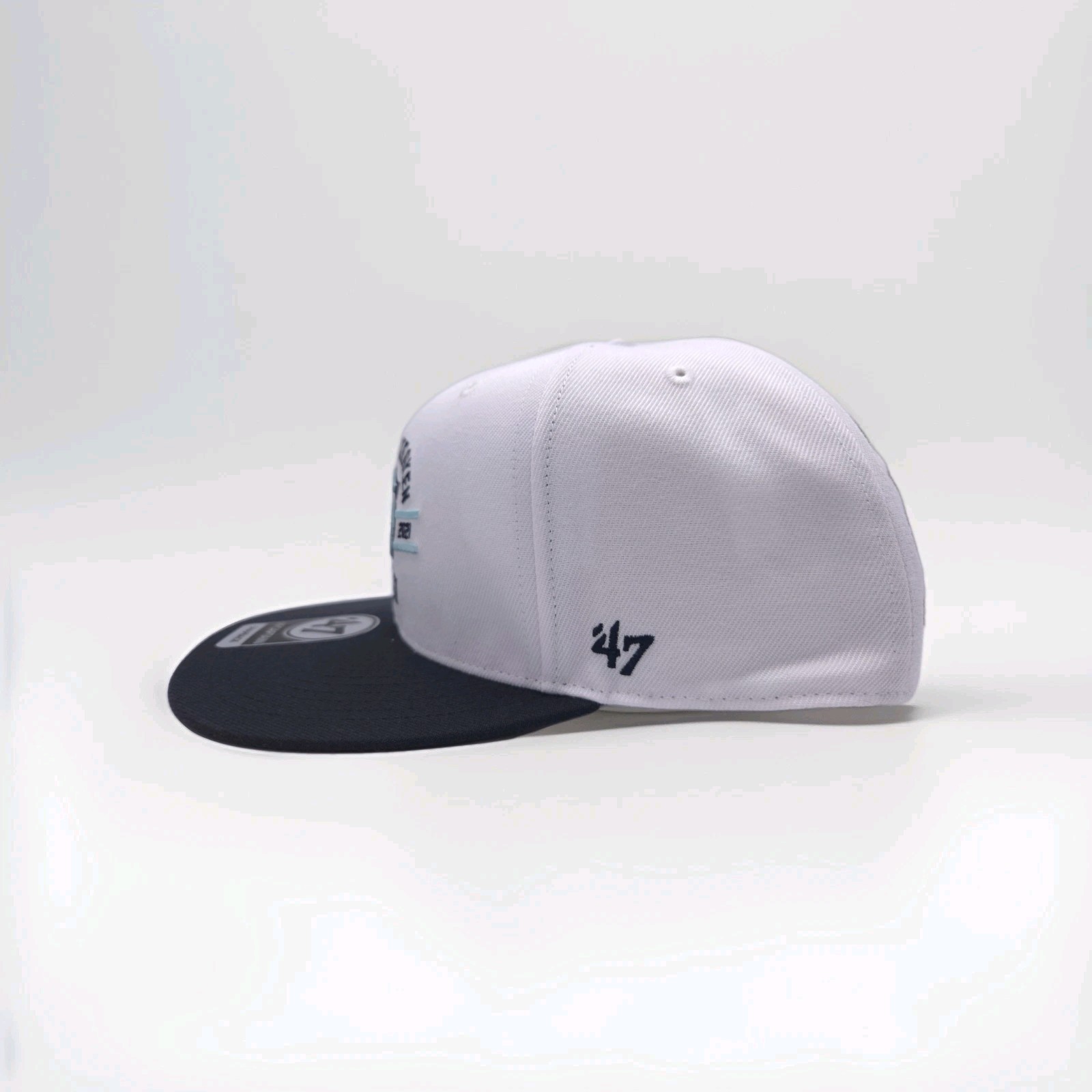 '47 Brand Seattle Kraken 2021 Captain Snapback Hat Cap Adjustable White NHL