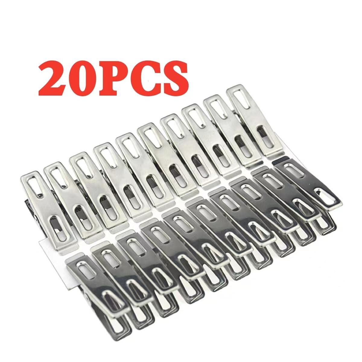 20x Large Stainless Steel Clothes Pegs Hanging Pins Windproof Clips Laundry Hook