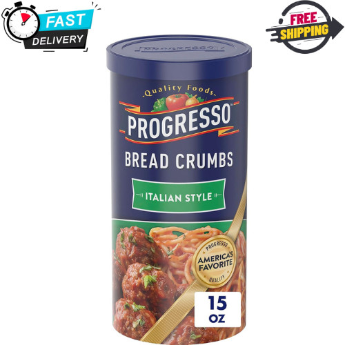 Progresso Authentic Italian Style Toasty Crispy Bread Crumbs, Vegetarian, 15 Oz