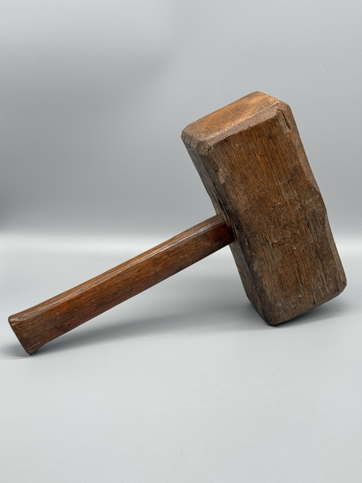 Antique Wooden Mallet Hammer Primitive Tool Carpenter Tool Farmhouse 14”