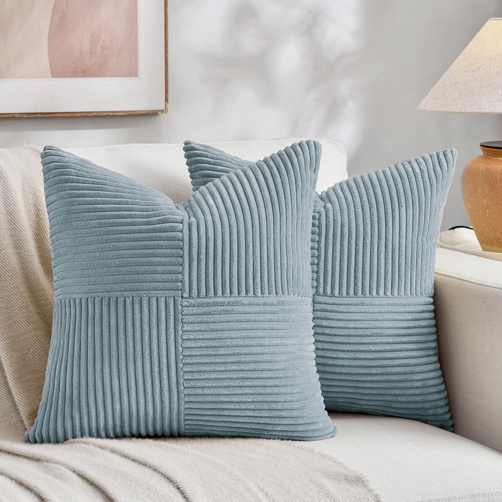 Fancy Homi Set of 2 Light Blue Decorative 20" x (Pack 2),