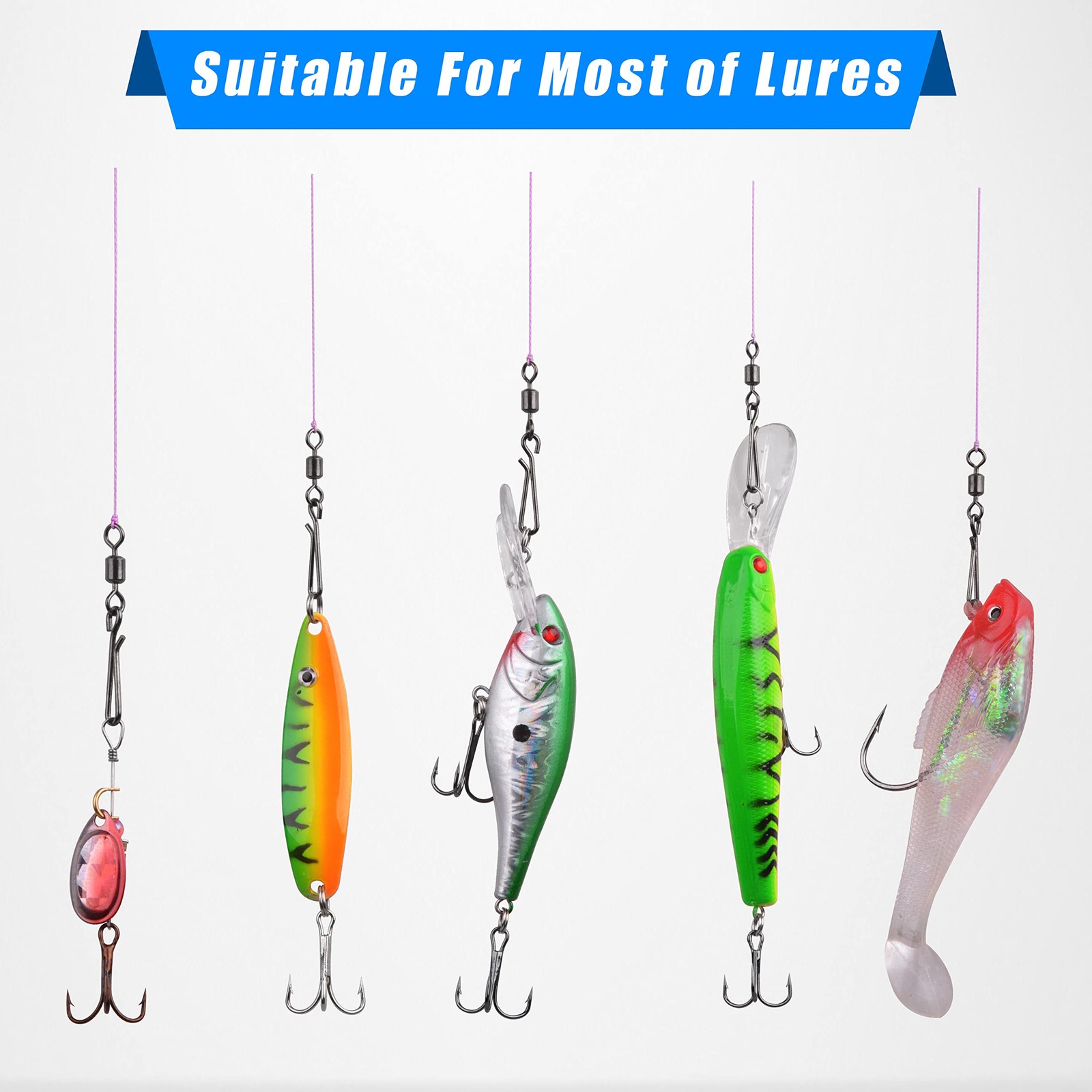Fishing Barrel Snap Swivels Rolling High Strength Clip Saltwater Connector