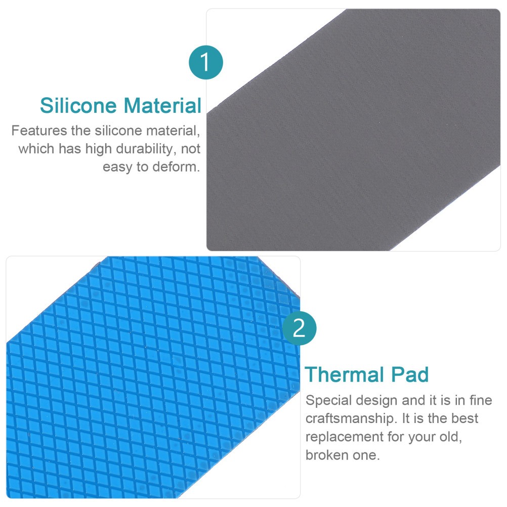 Silicone Thermal Pad for CPU GPU Heatsink Durable Heat Conduction Black