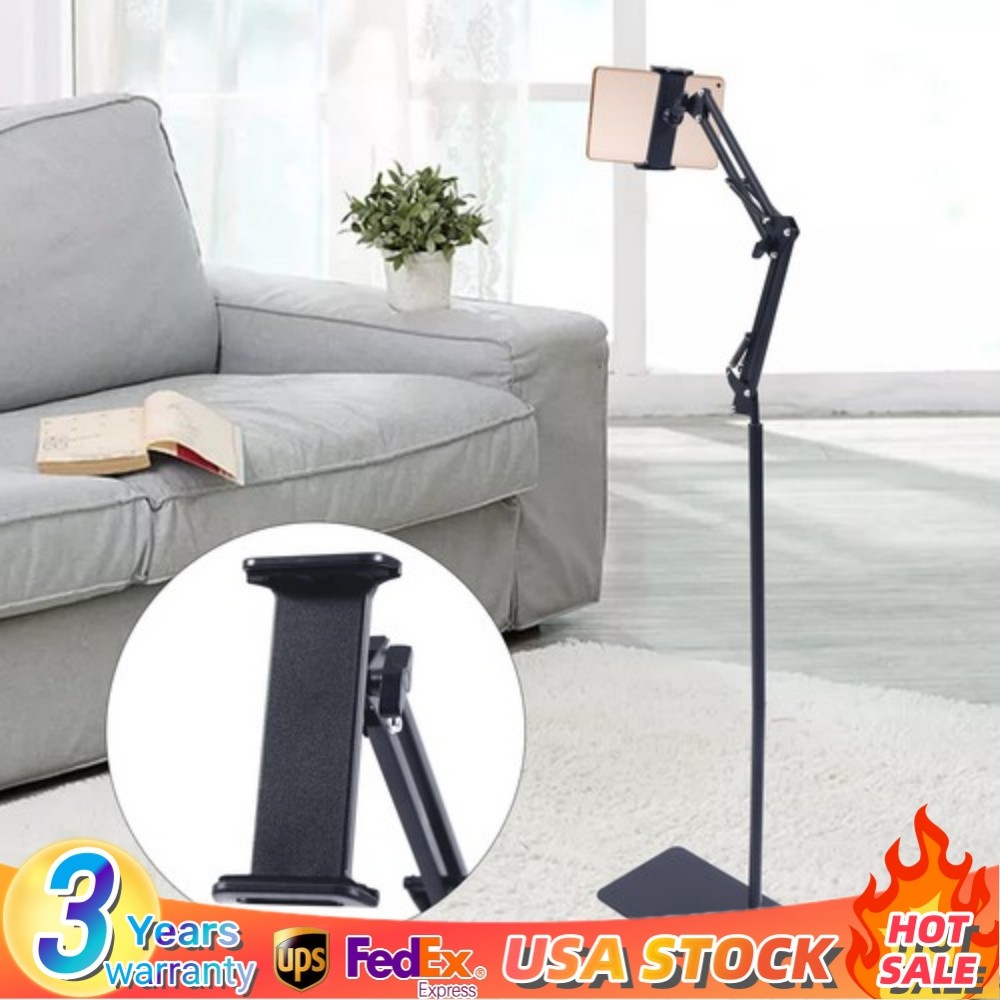 360° Rotating Tablet Holder Stand 135cm iPad Phone Floor Stand Height Adjustable