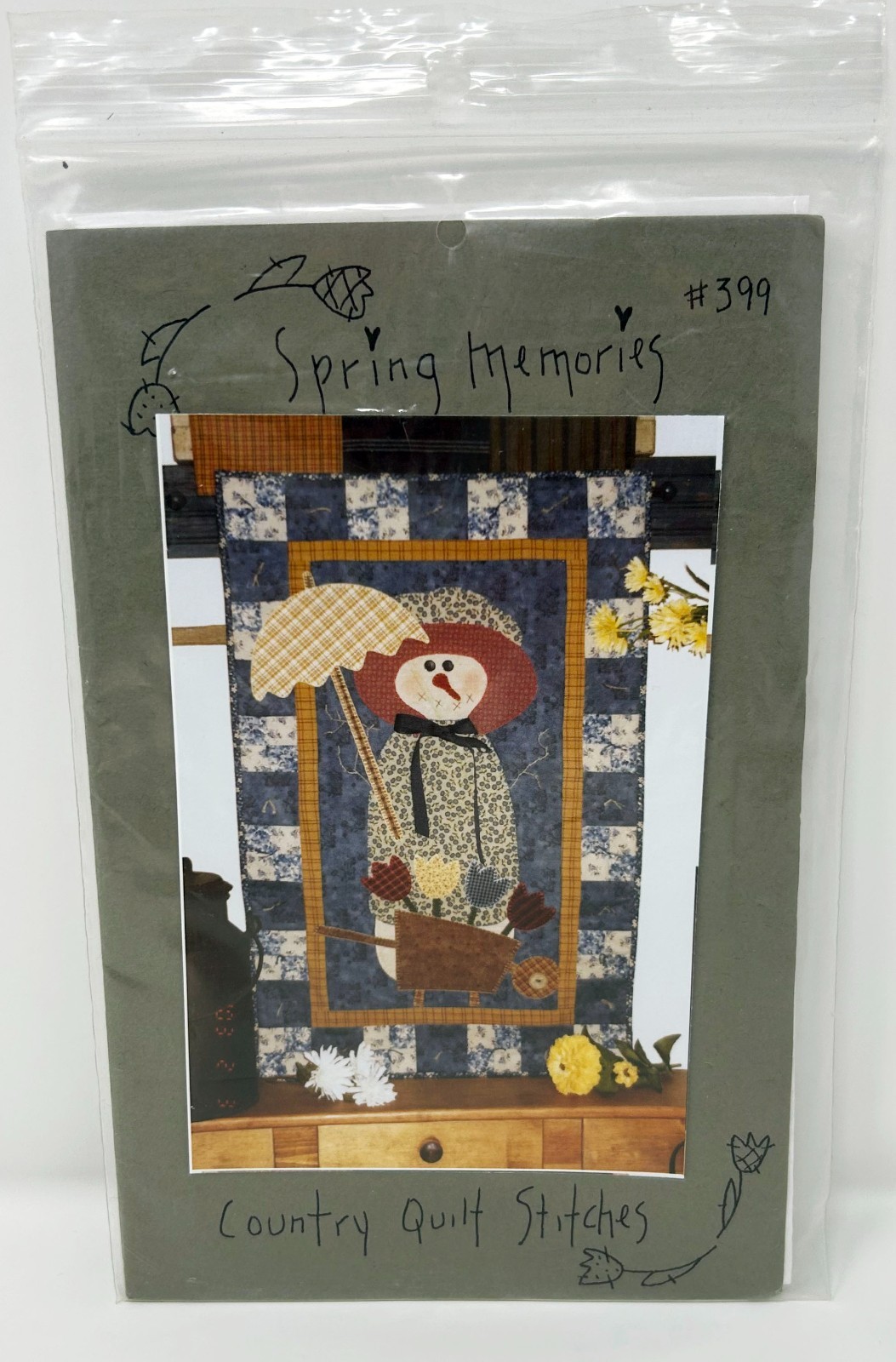 County Quilt Stitches Spring Memories Snowlady #399 2002 Wall Hanging Pattern
