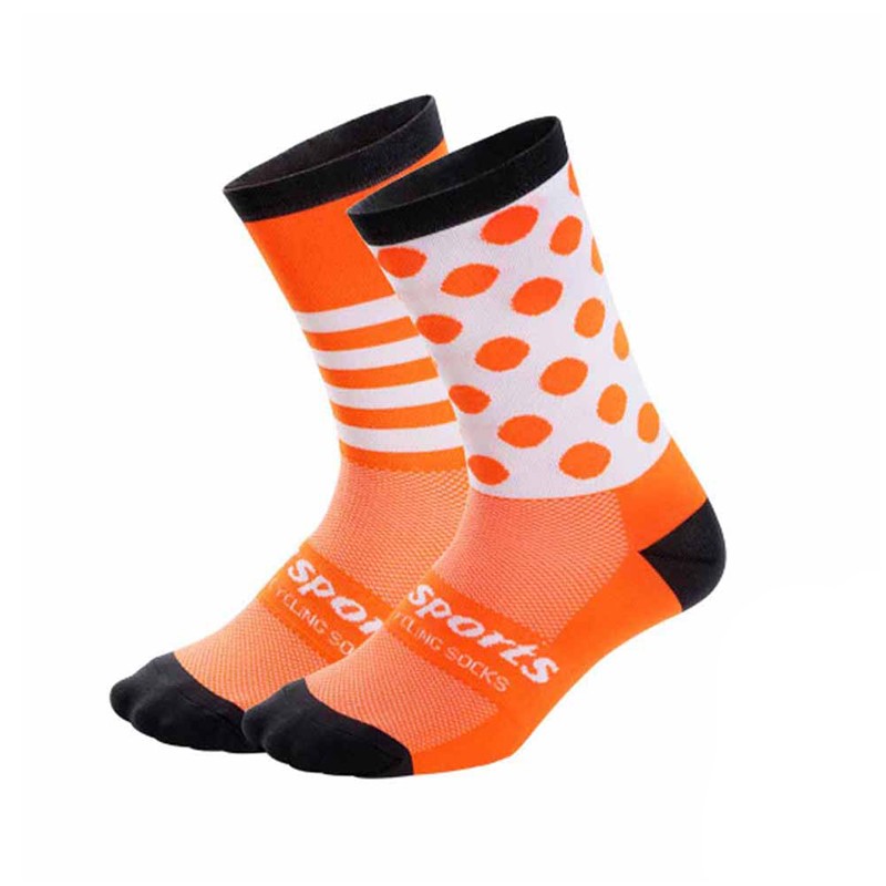 Road Cycling Socks Riding Bicycle Bike Sports Athletic Socks XC BMX MTB Orange