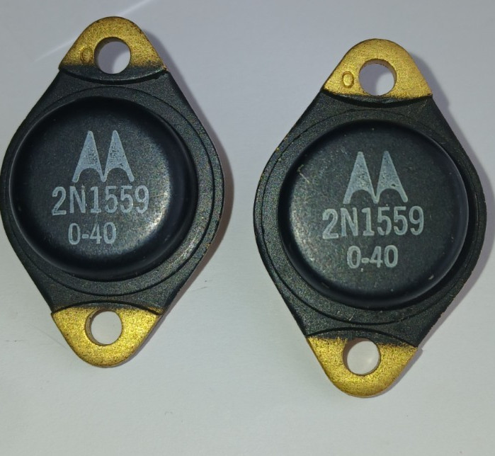 Motorola 2N1559 PNP germanium Power Transistor/Lot of 2/NOS/TO-3 gold plated