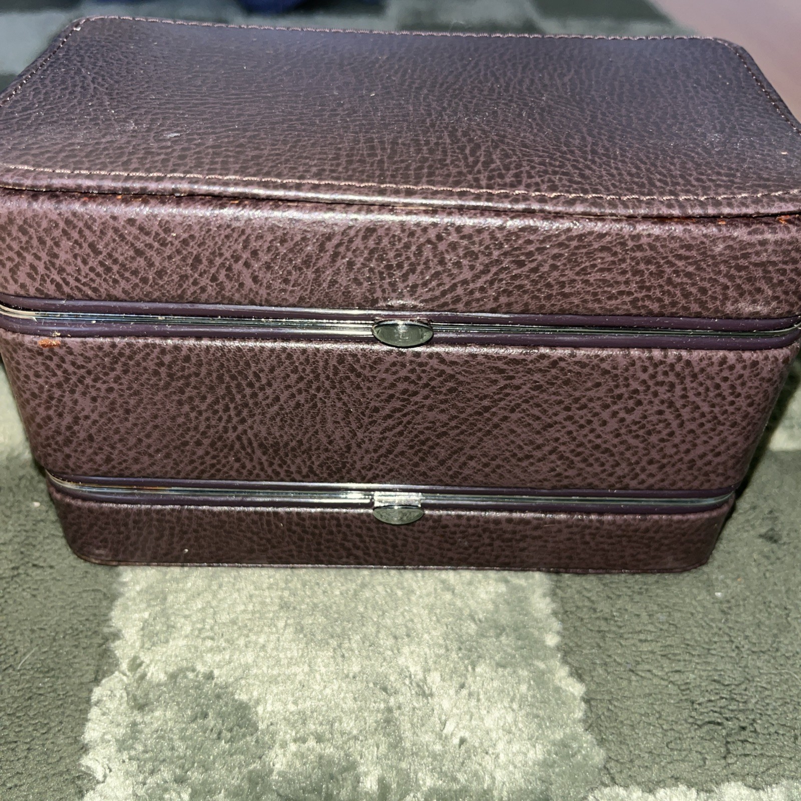 Pottery Barn Miniature Gentleman's Travel Bar Set Flasks Collapsible Cups