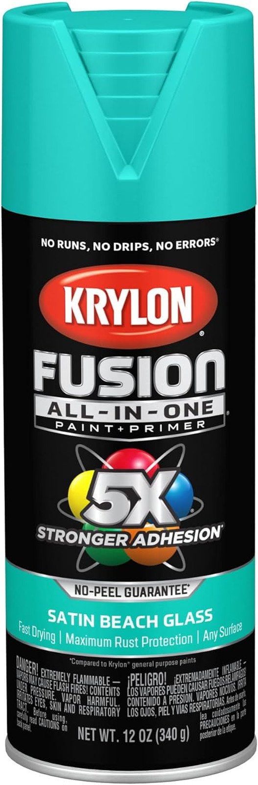 Fusion All-In-One Adhesive Spray Paint for Indoor/Outdoor Use, 12 Oz, Beach Gla