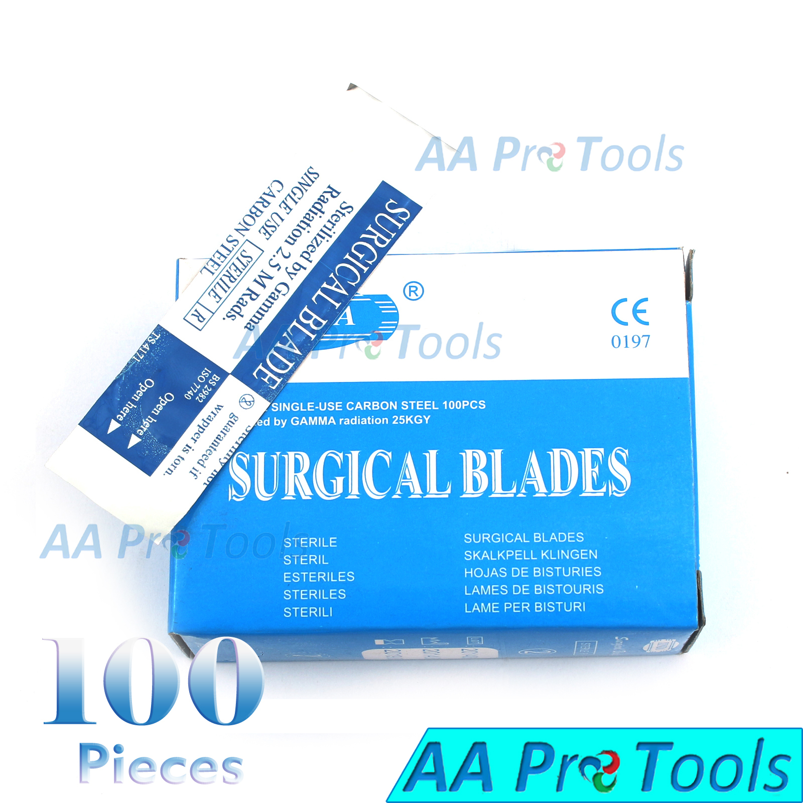 AA Pro: Sterile Carbon Blades #12 100pk Surgical Blades for Operate Knife Handle