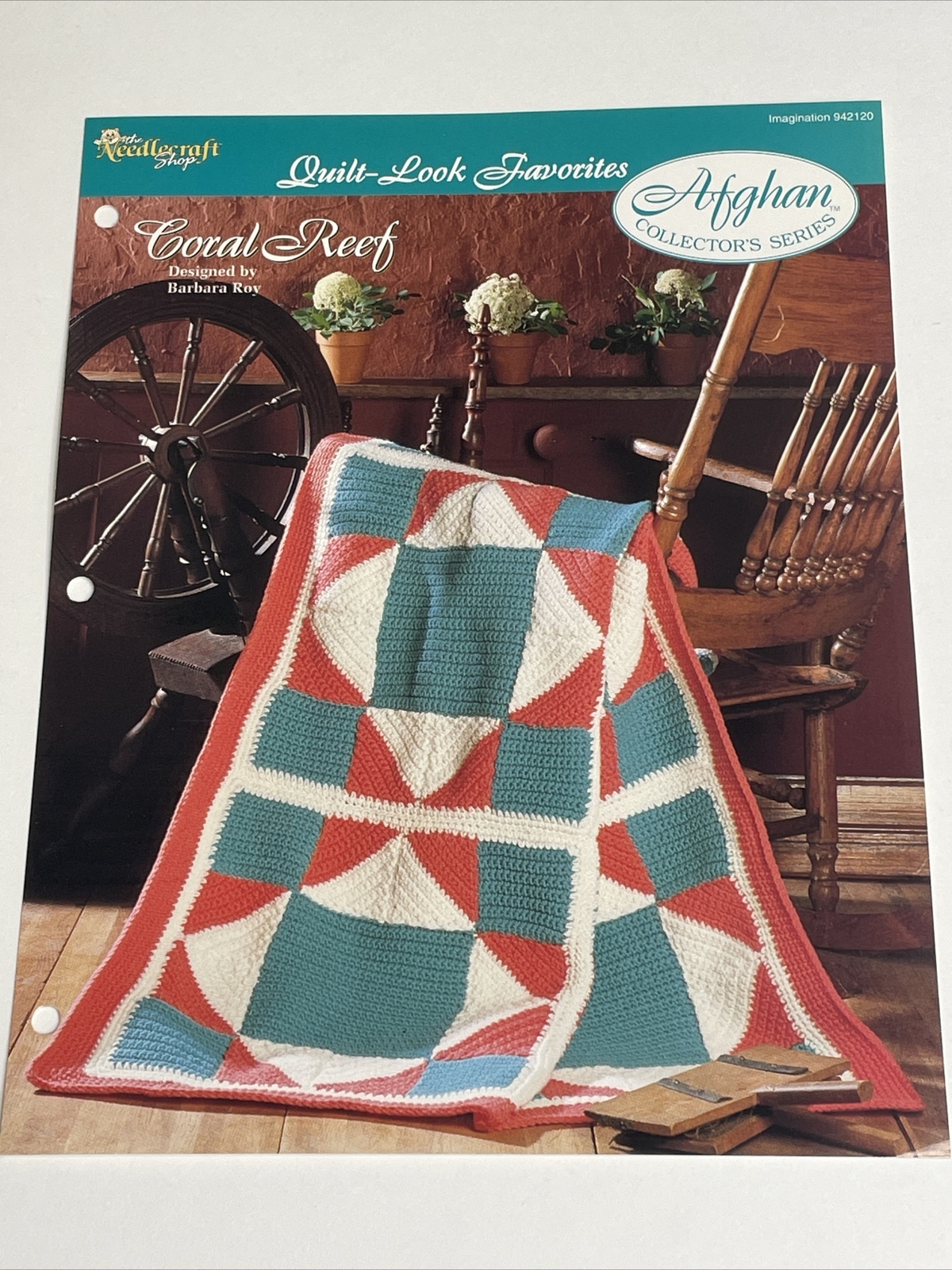 Coral Reef Afghan Quilt Look Favorites Crochet Pattern Needlecraft Shop