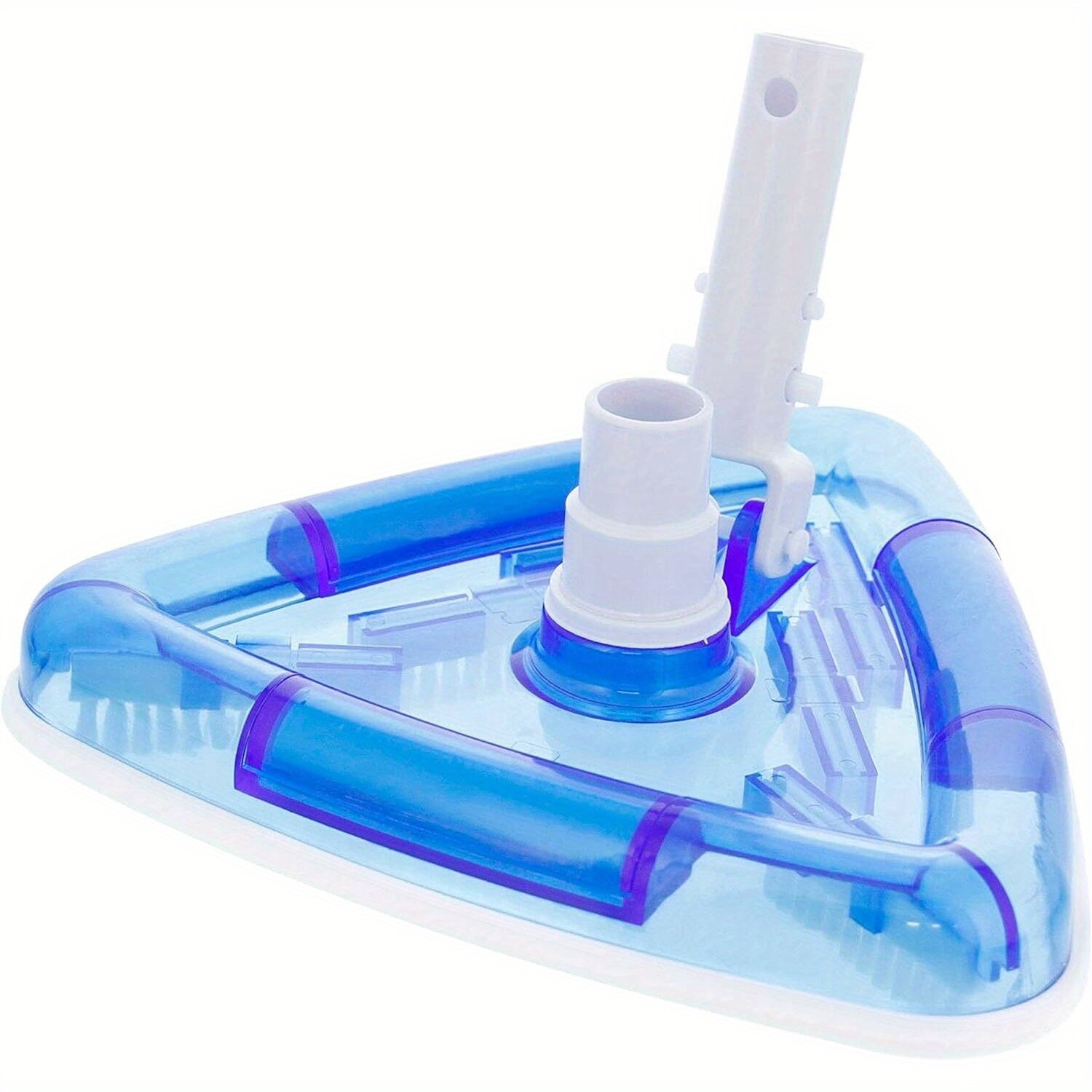 11.4" Weighted Transparent Triangular Pool Vacuum Head w/ Swivel Hose Connection