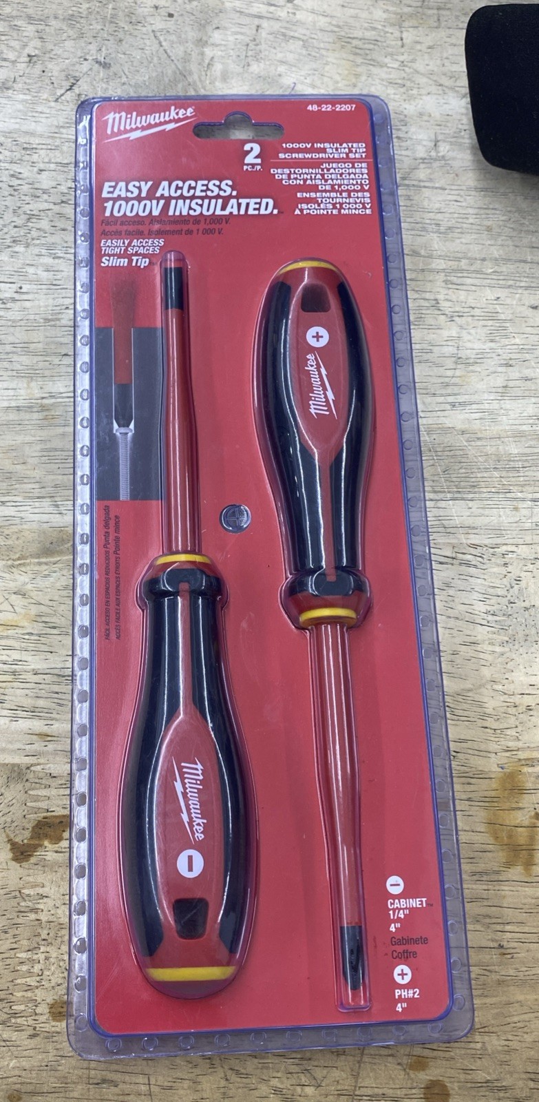 Milwaukee Tool 48-22-2207 Insulated Screwdriver Set, Sae, 2 Pcs