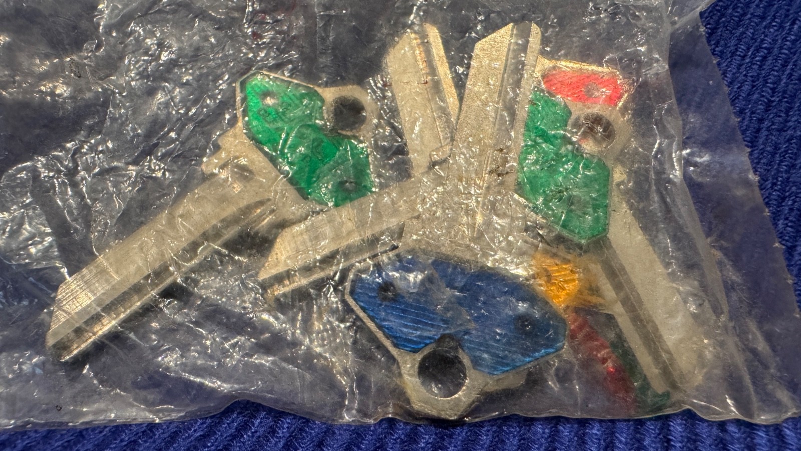 SC1 Key Blanks, Pack Of 9 Colored Keys