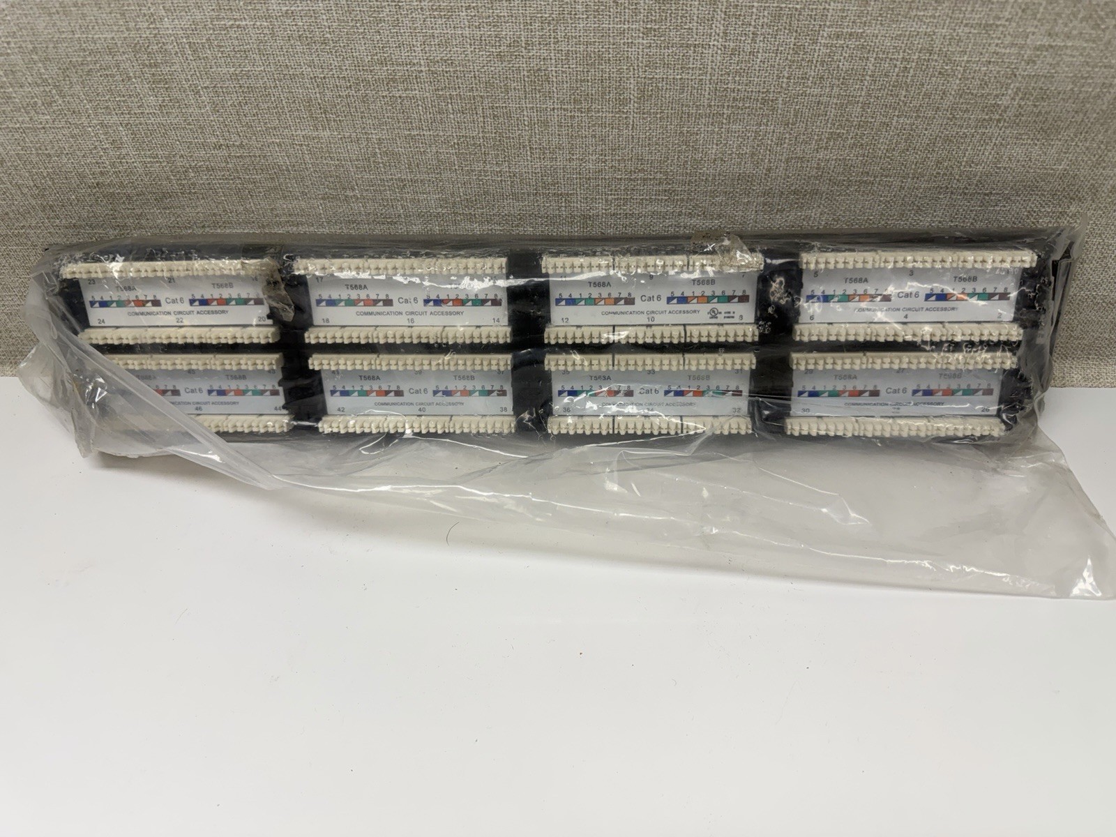 Cat6 48 Port Patch Panel Rack Mount RJ45 Network Ethernet T568A/B