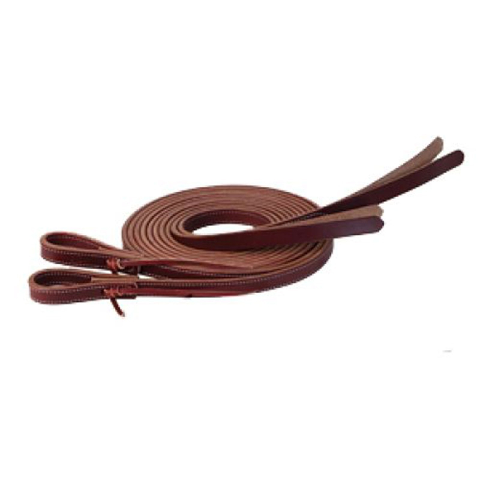 SPLIT REINS 8ft X 5/8" Double Stitched LEATHER with Split Poppers on the Ends