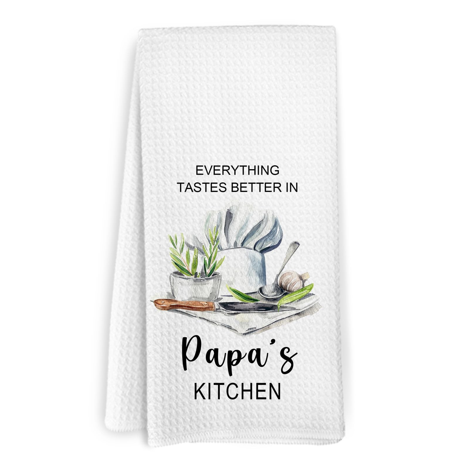 Papa Gifts Decorative Hand Tea Towels for Kitchen 16x24 inches Grandpa Gift