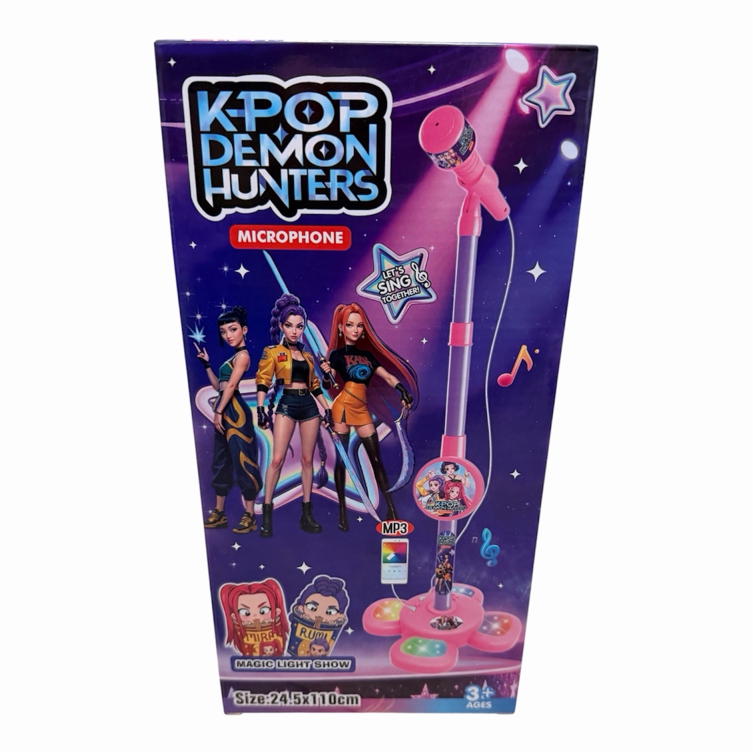 Music Microphone Toy | Cartoon Anime Kpop Girl Group | Lights & Singing Function