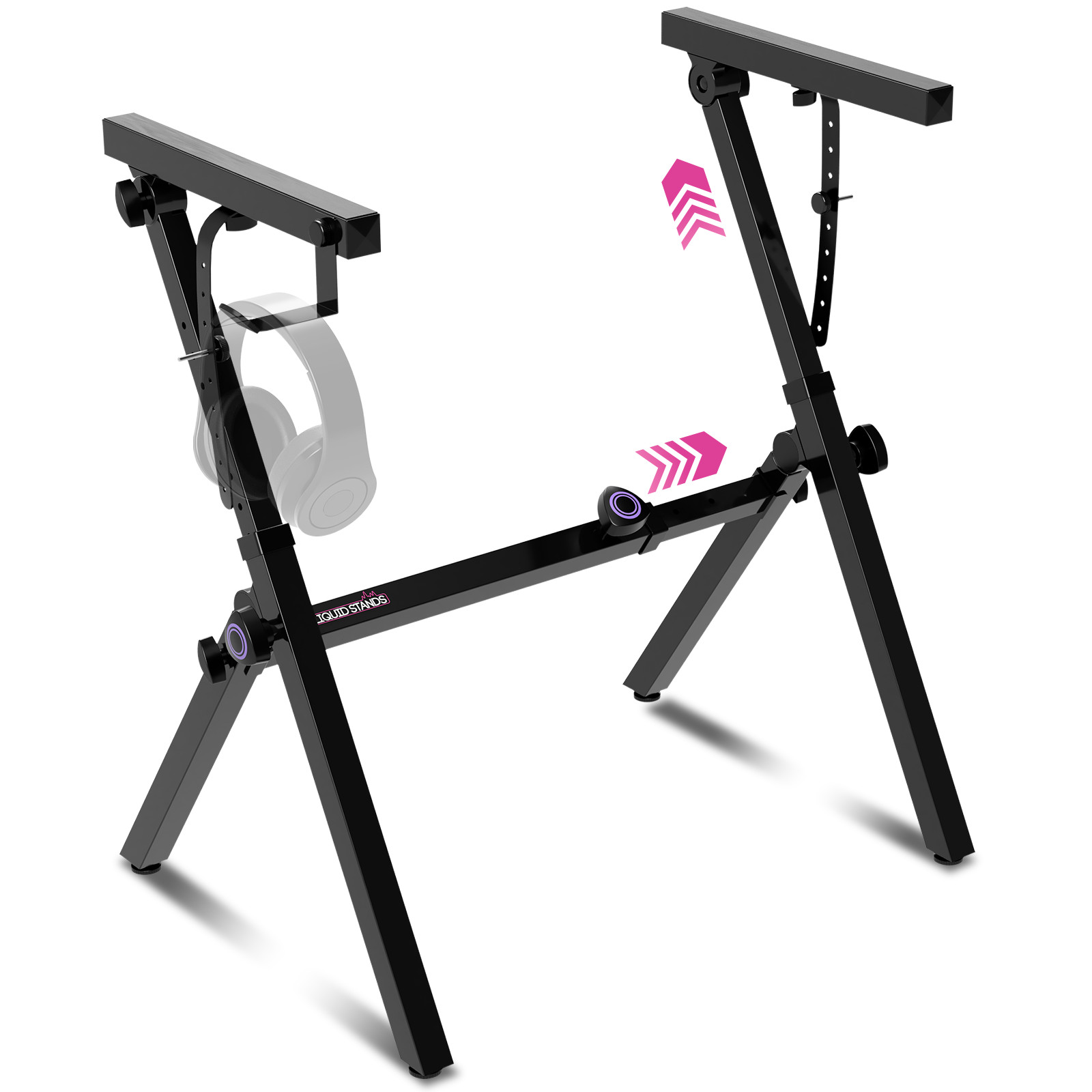 Foldable Z-Style Piano Keyboard Stand - Adjustable for 54-88 Key Digital Pianos