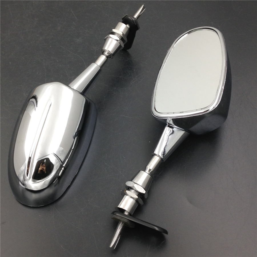HTTMT Racing Mirror for CBR NINJA ZX GSXR Katana HAYABUSA YZF R1 Rearview Chrome