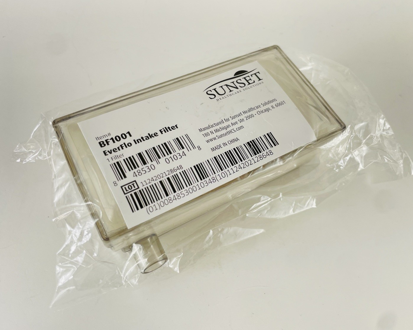 Sunset Healthcare Solutions Everflo Intake Filter #BF1001, New & Sealed