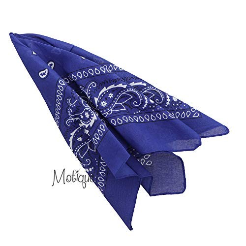 22 Inch Cotton Paisley Bandana Royal