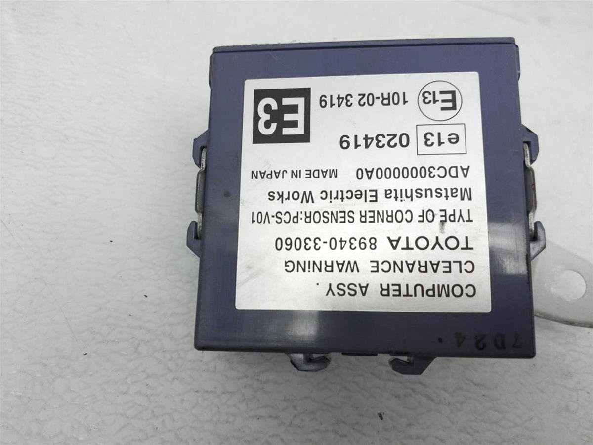 Lexus Es350 2007-2012 Arking Assist Computer 89340-33061