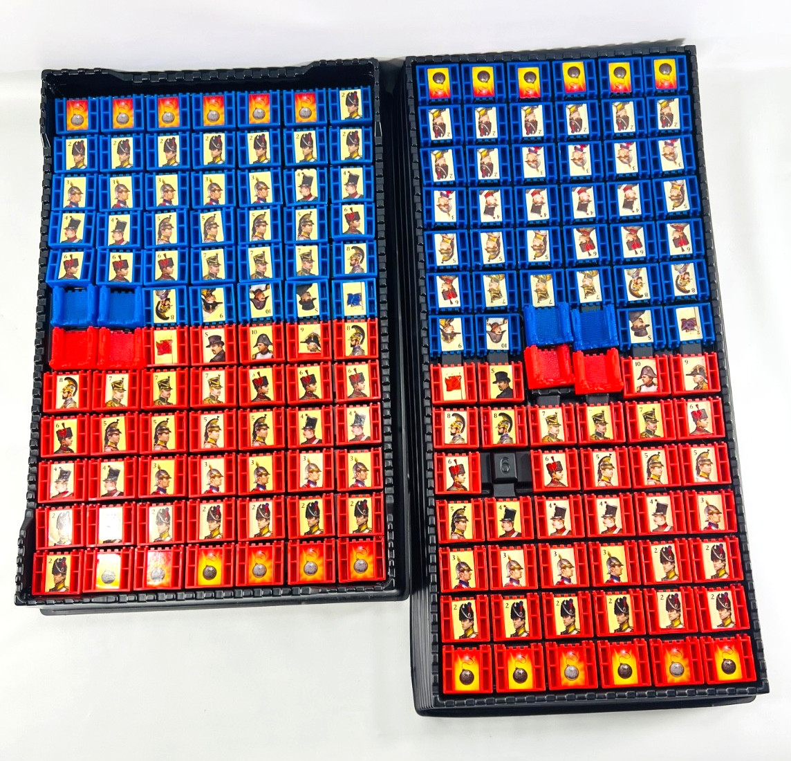 Stratego 1999 Board Game Lot of 167 Plastic Red/Blue Replacement Game Pieces