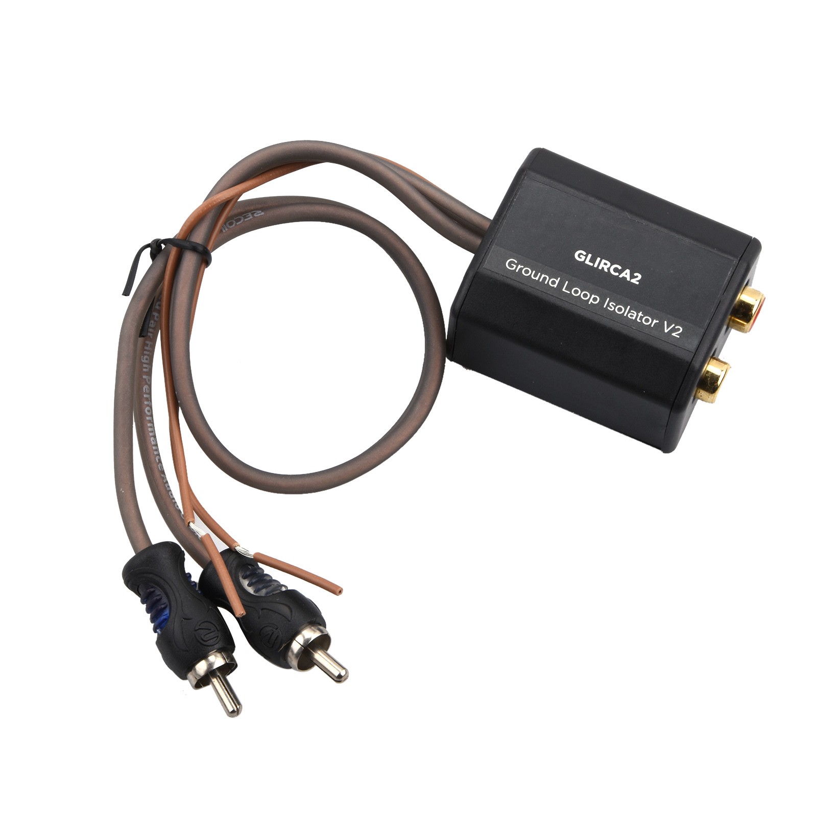 Portable 2-Channel RCA Stereo Ground Loop Isolator Eliminates Amplifier Noise