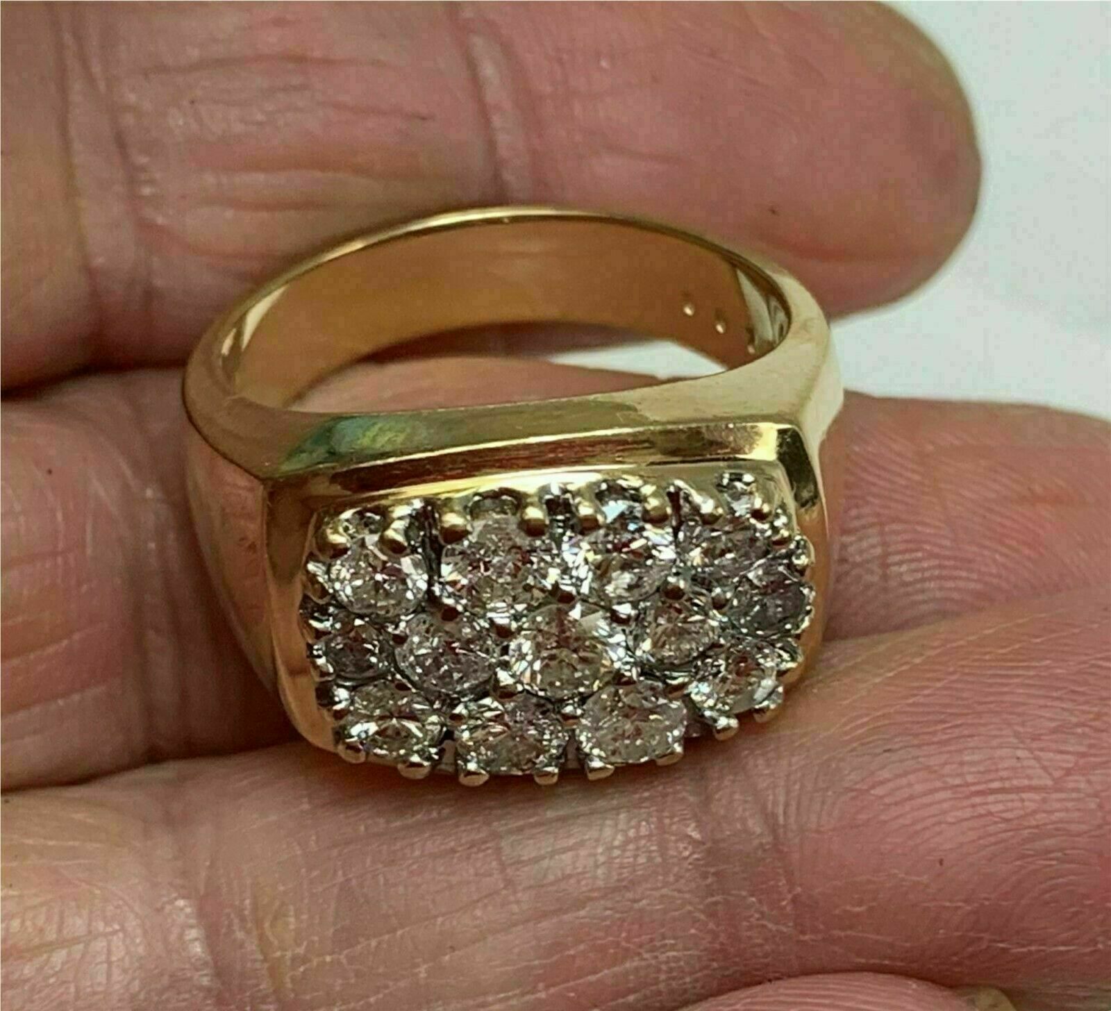 2.20Ct Round Cut Simulated Diamond  Band Ring 925 Silver Gold Plated